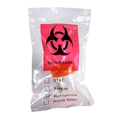 3/4 warstwy przezroczyste LDPE medyczne autoklawowalne torby na biohazard do pobierania próbek