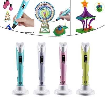 Mini Intelligent Drawing 3D Printer Pen 5V 2A z wyświetlaczem OLED