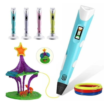 Mini Intelligent Drawing 3D Printer Pen 5V 2A z wyświetlaczem OLED