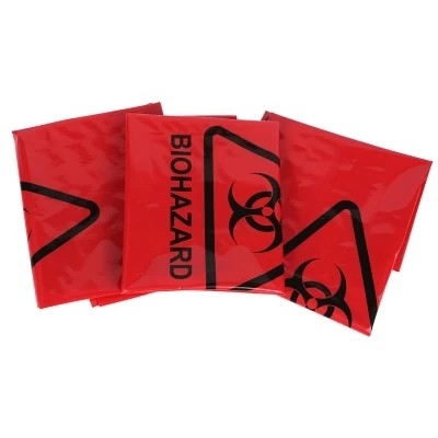 Czerwone worki do usuwania odpadów medycznych LDPE / HDPE z zagrożeniem biologicznym