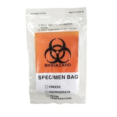 3/4 warstwy przezroczyste LDPE medyczne autoklawowalne torby na biohazard do pobierania próbek